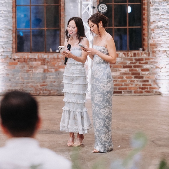 V chapman geranium dress in Victorian blue roses - Picture 6 of 6
